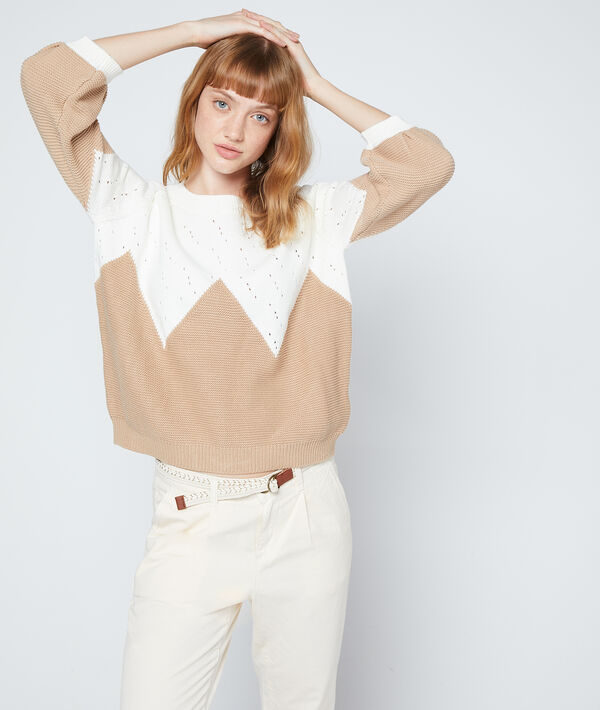 Pull graphique en maille fine Pull graphique en maille fine