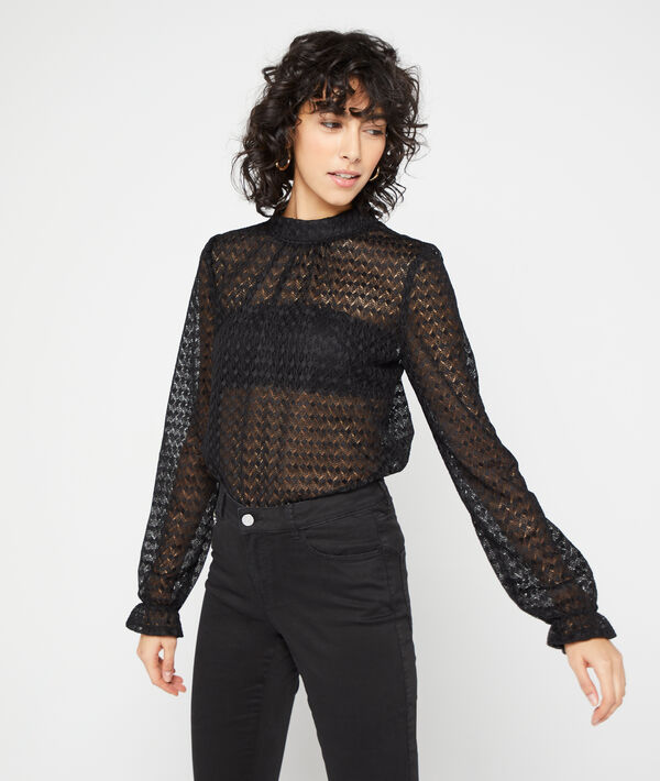 Top effet transparent en guipure Top effet transparent en guipure