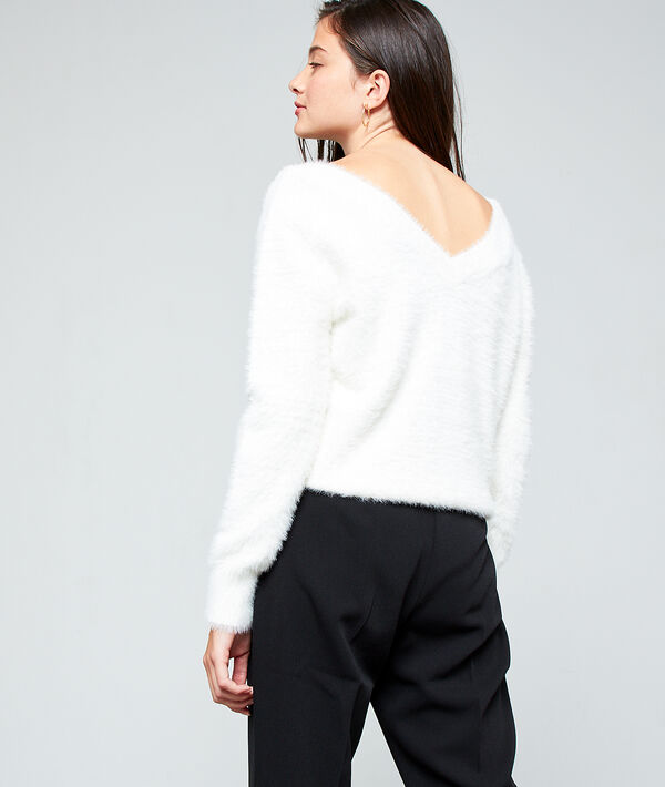 Pull col v en maille fluffy Pull col v en maille fluffy