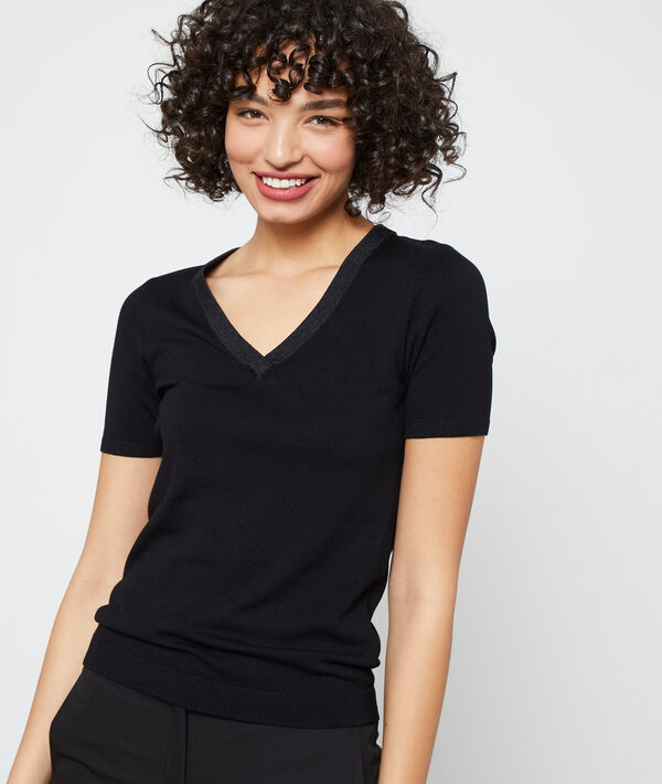 Pull manches courtes en maille fine Pull manches courtes en maille fine