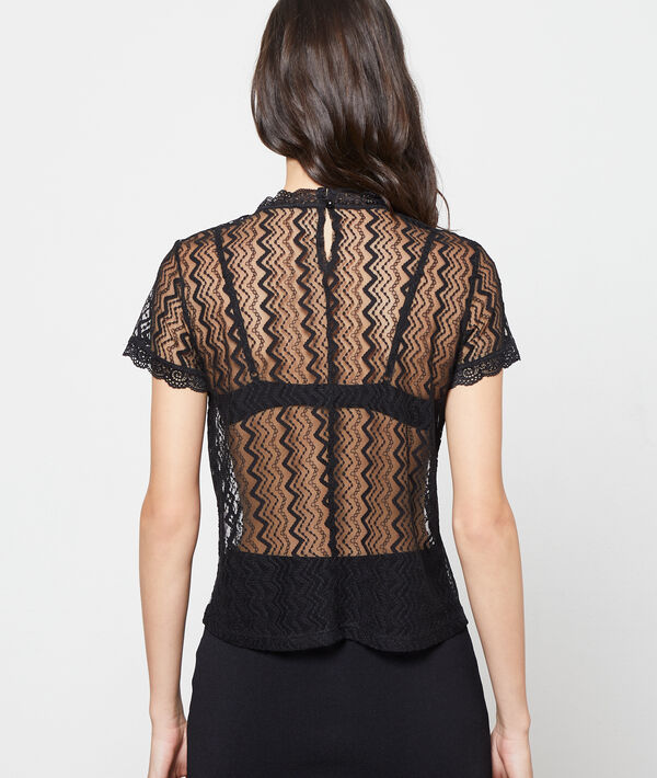 Top effet transparent en guipure Top effet transparent en guipure