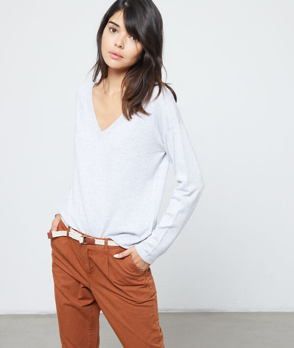Pull col v en maille fine Pull col v en maille fine