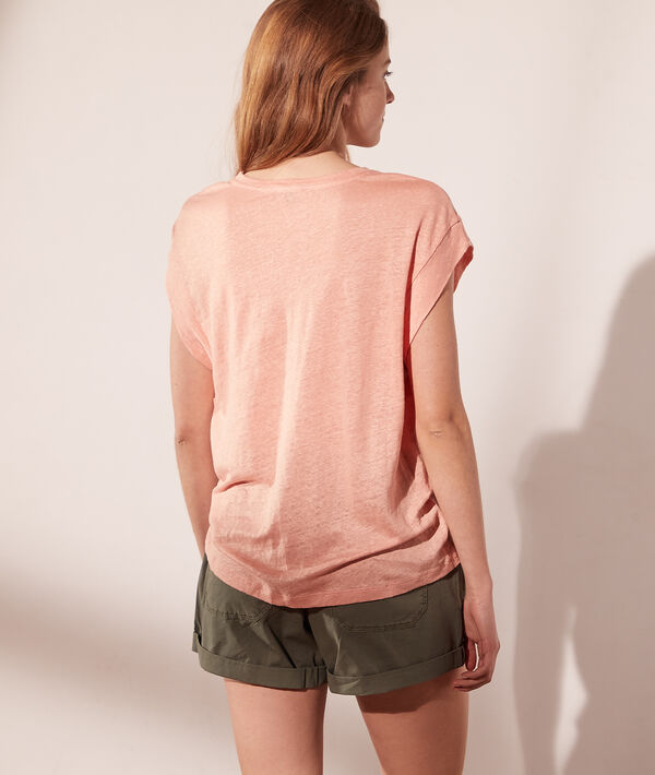T-shirt col rond en lin T-shirt col rond en lin
