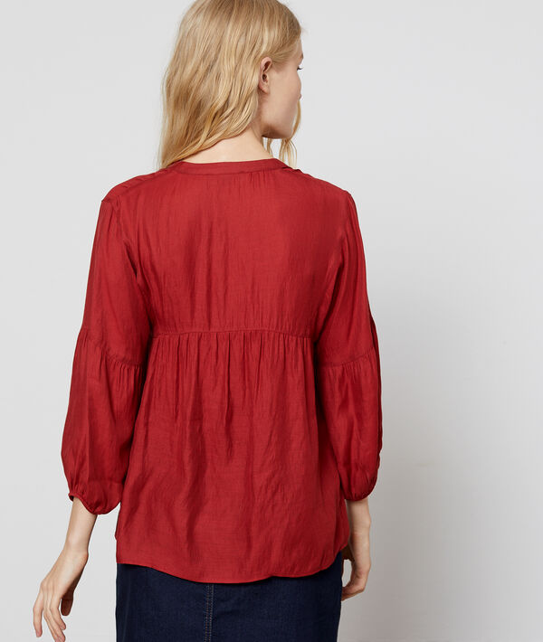 Blouse à col noué et manches bouffantes Blouse à col noué et manches bouffantes