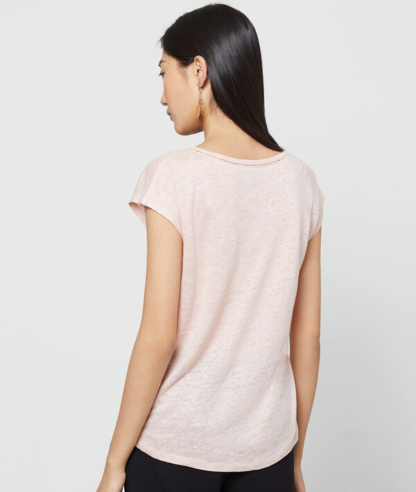 T-shirt col v 100% lin T-shirt col v 100% lin