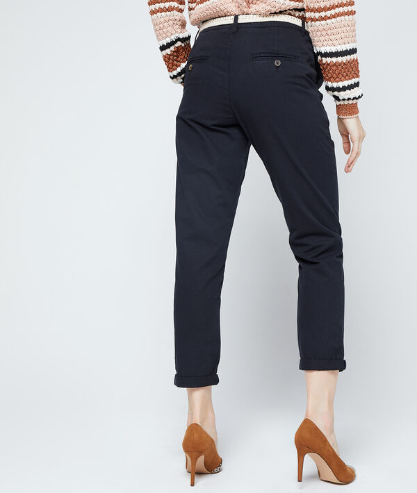 Pantalon court ceinturé en coton bio Pantalon court ceinturé en coton bio
