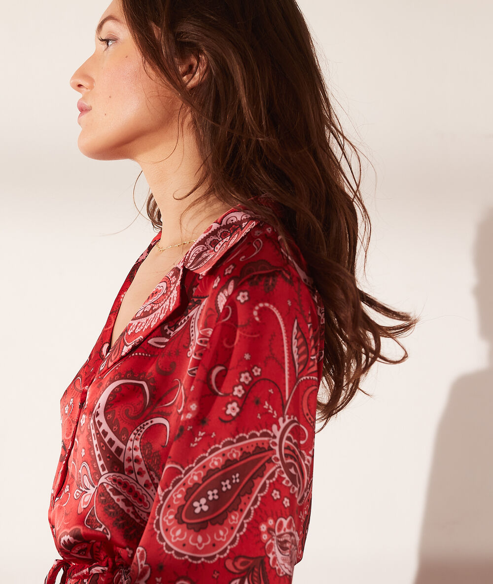 Robe imprimé bandana rouge.