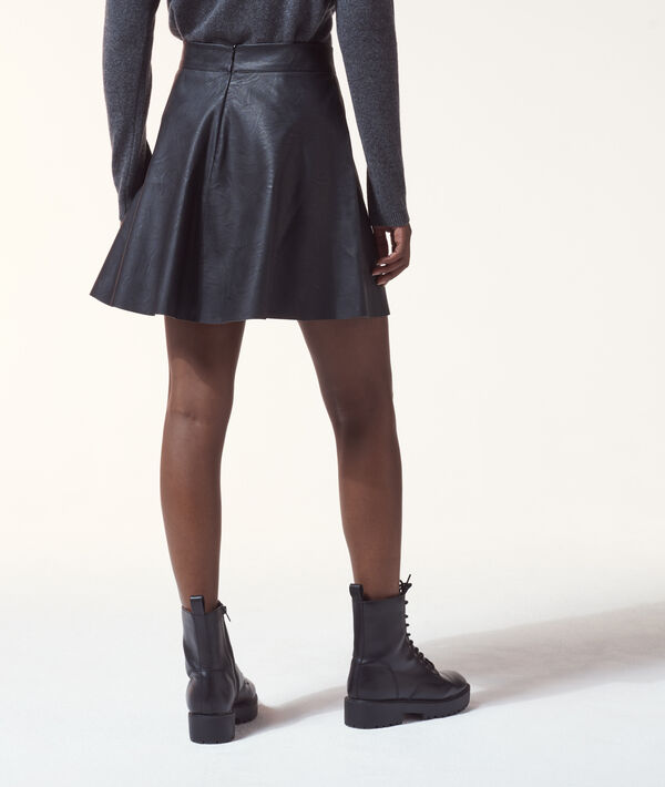 Jupe patineuse effet cuir Jupe patineuse effet cuir