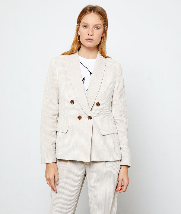 Veste de tailleur en velours côtelée Veste de tailleur en velours côtelée
