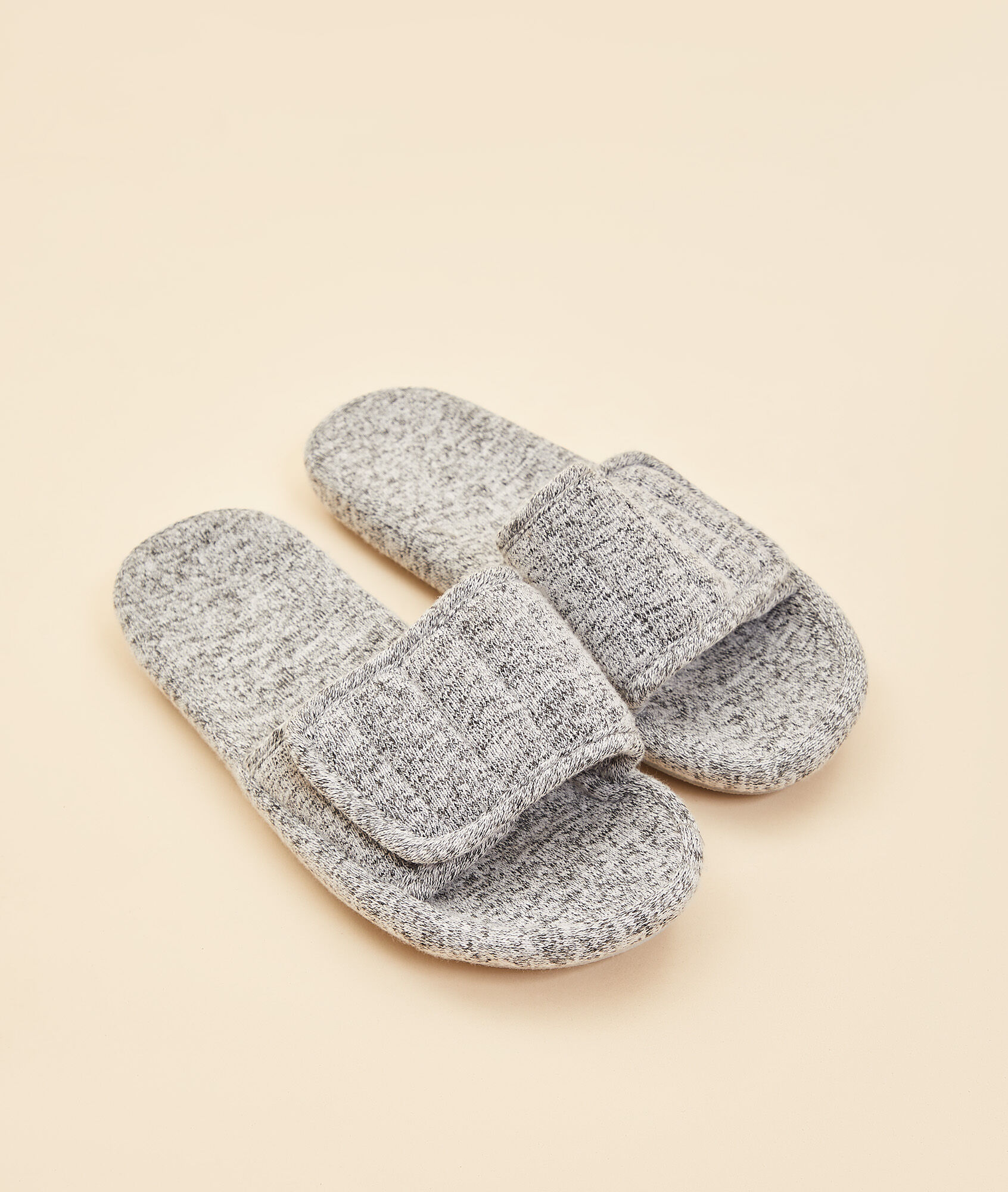 Chaussons mules ouvertes - Callie - 36/37 - Gris - Femme - Etam
