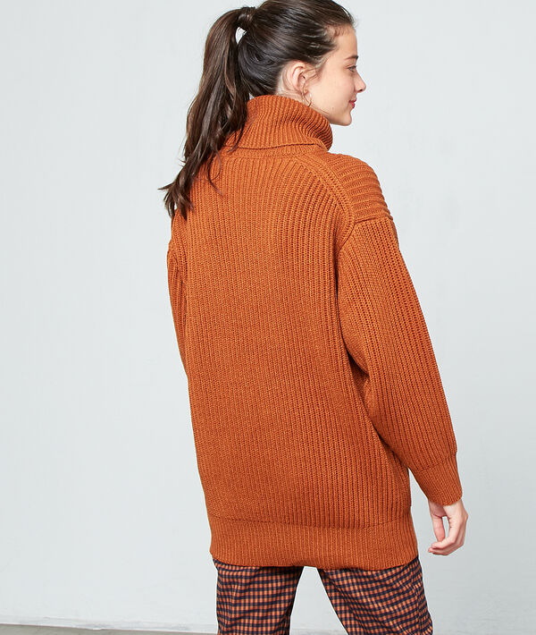 Pull col roulé en grosse maille Pull col roulé en grosse maille
