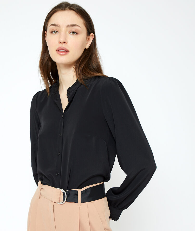 Chemise unie noir.