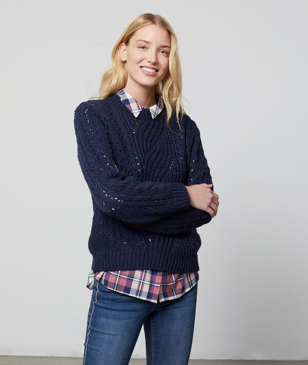 Pull en grosse maille torsadée Pull en grosse maille torsadée