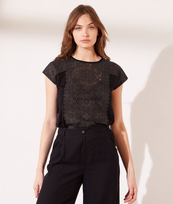 T-shirt avec dentelle T-shirt avec dentelle