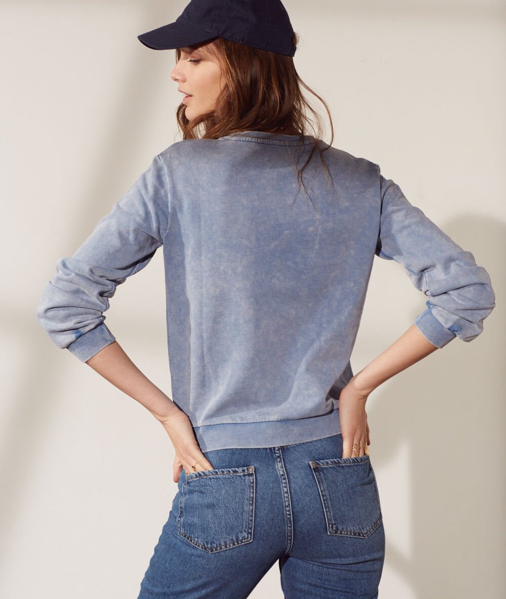 Sweat manches longues "please don't panic" orage.