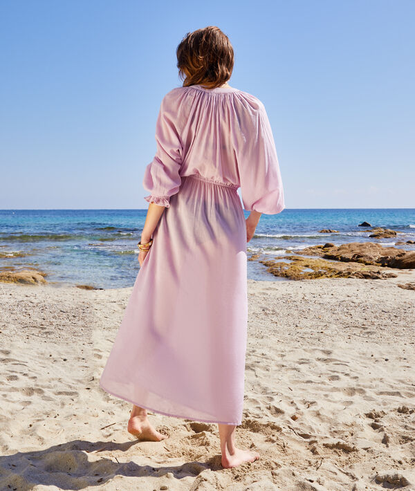 Robe longue de plage taille élastique Robe longue de plage taille élastique