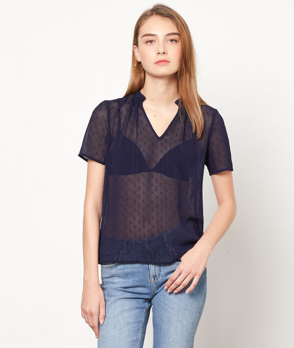 Top transparent en plumetis Top transparent en plumetis