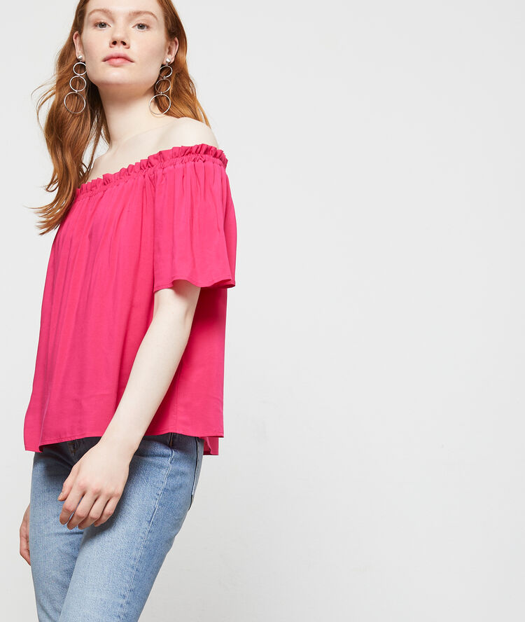 Top bustier fuchsia.