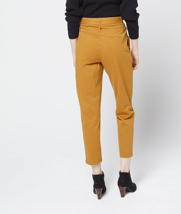 Pantalon carotte à nouer en coton Pantalon carotte à nouer en coton
