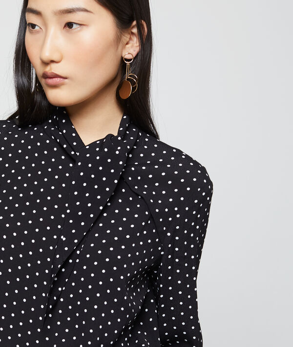 Blouse col noué à pois Blouse col noué à pois
