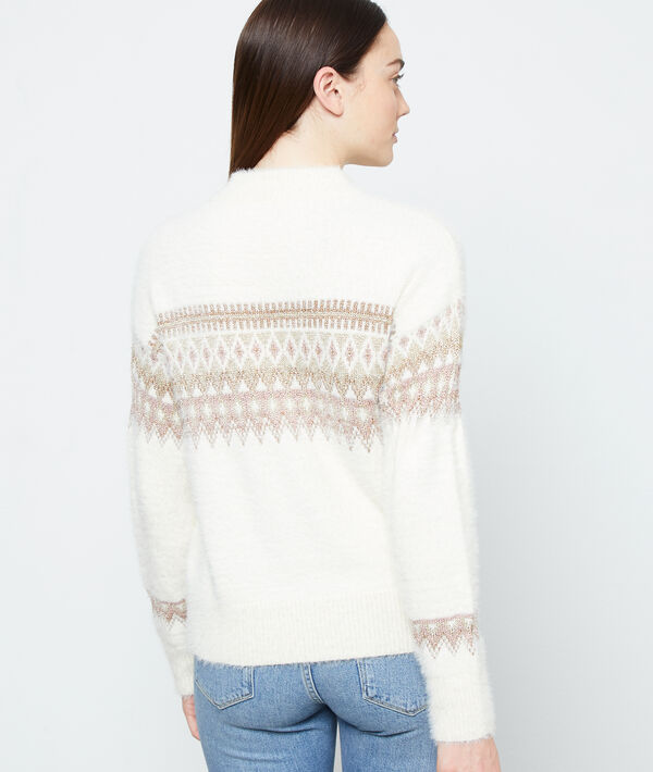 Pull jacquard en maille fluffy Pull jacquard en maille fluffy