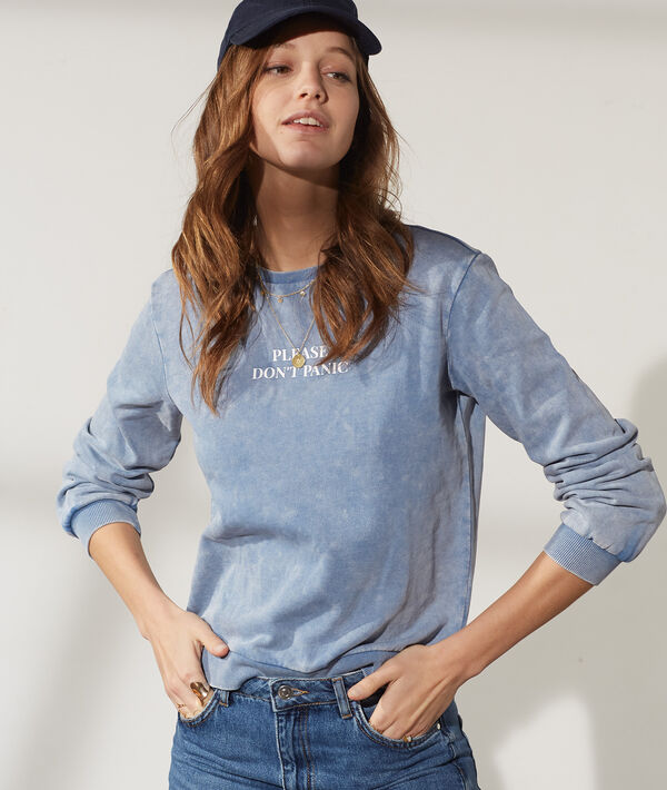 Sweat manches longues "Please don't panic" Sweat manches longues "Please don't panic"
