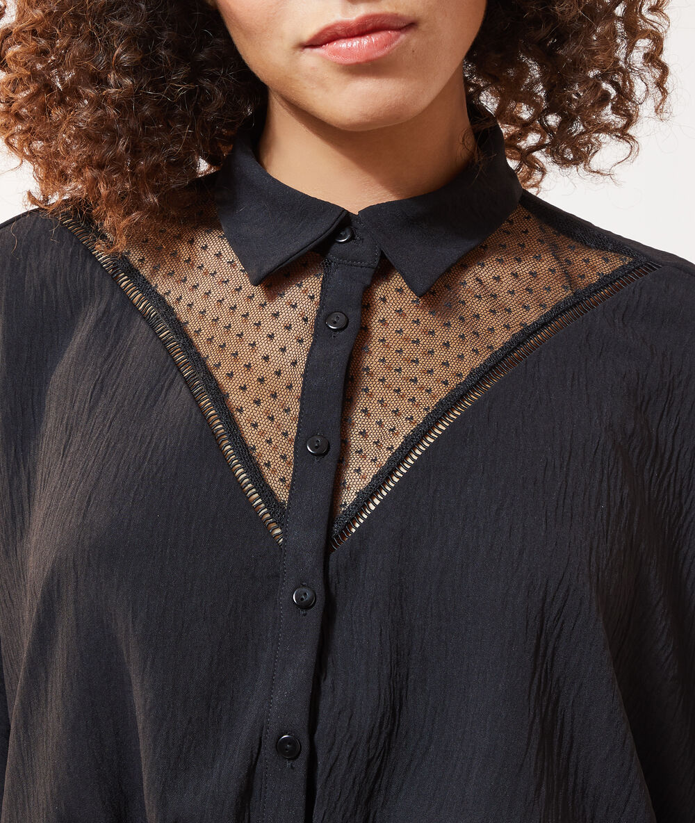 Robe chemise noir.
