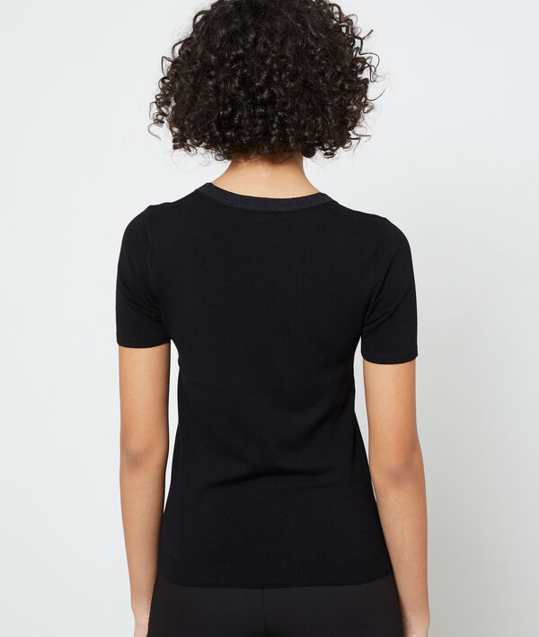 Pull manches courtes en maille fine Pull manches courtes en maille fine