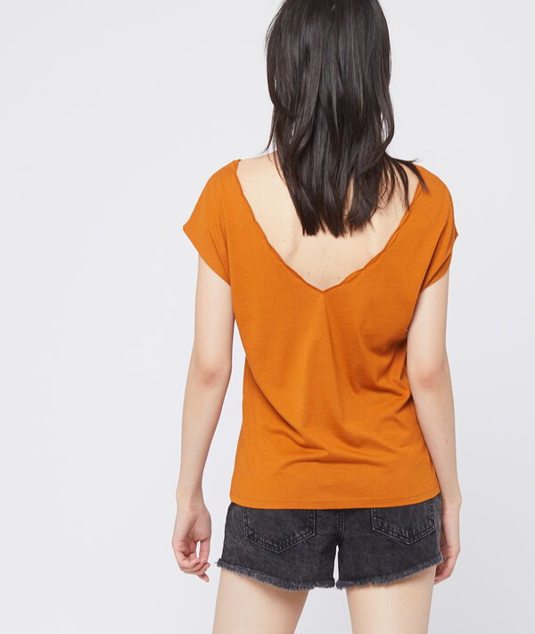 T-shirt décolleté brodé T-shirt décolleté brodé