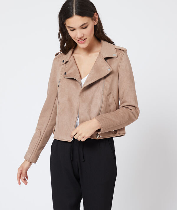 Veste de biker effet daim Veste de biker effet daim