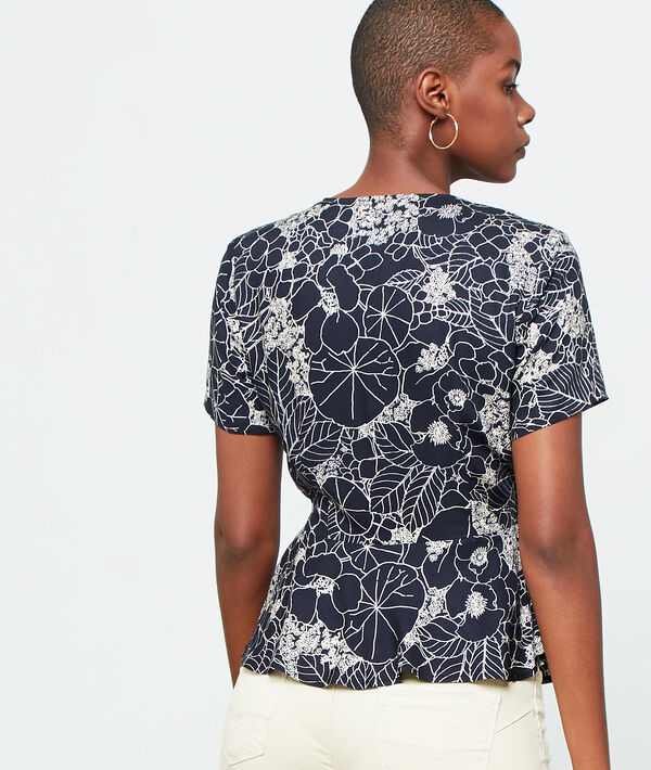 Blouse cache-coeur à imprimé fleuri Blouse cache-coeur à imprimé fleuri