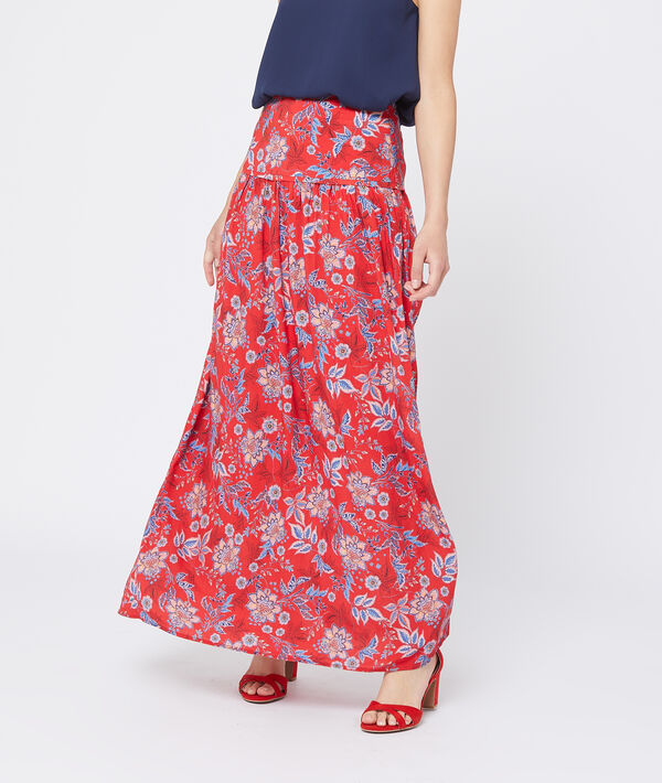 Jupe taille haute à fleurs Jupe taille haute à fleurs