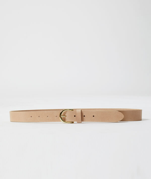 Ceinture en cuir - BREETA - 80cm - Beige - Femme - Etam