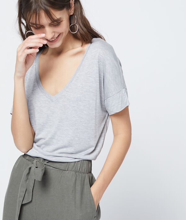 T-shirt uni col V T-shirt uni col V
