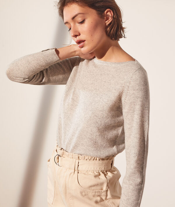 Pull col bateau en cachemire Pull col bateau en cachemire
