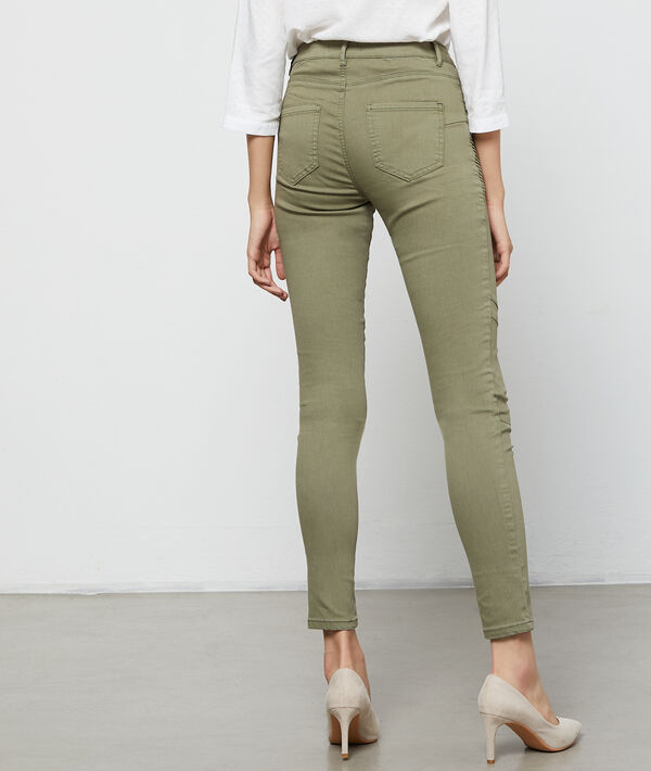 Pantalon slim à poches zippées Pantalon slim à poches zippées