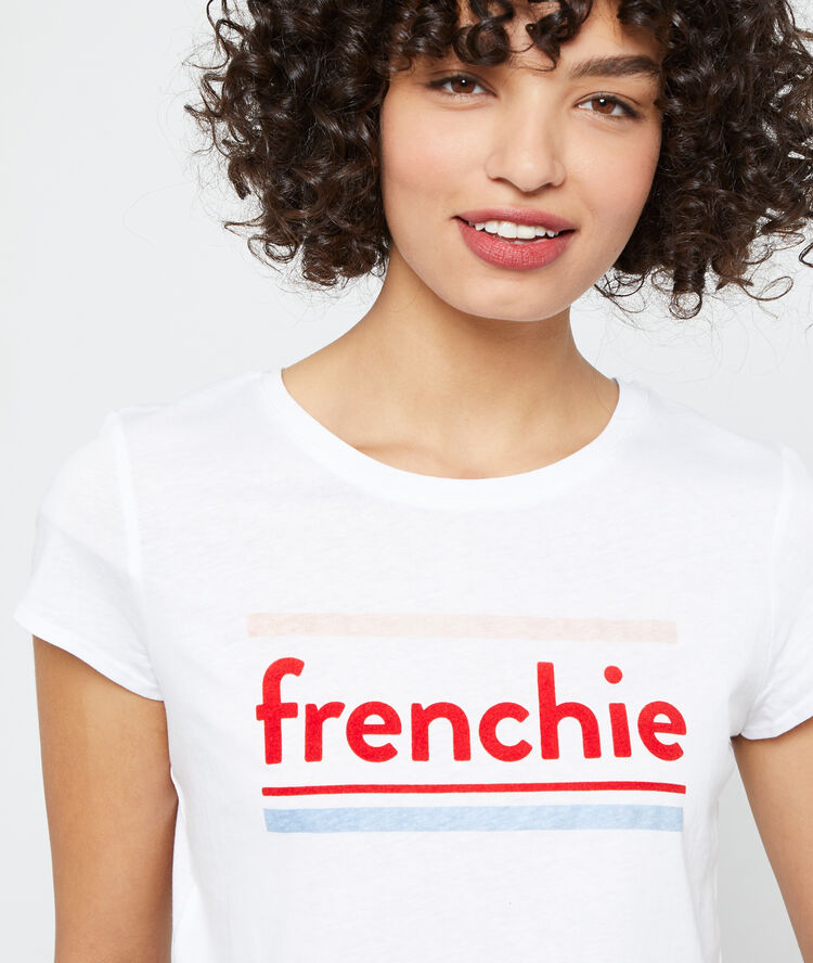 T-shirt "frenchie" ecru.