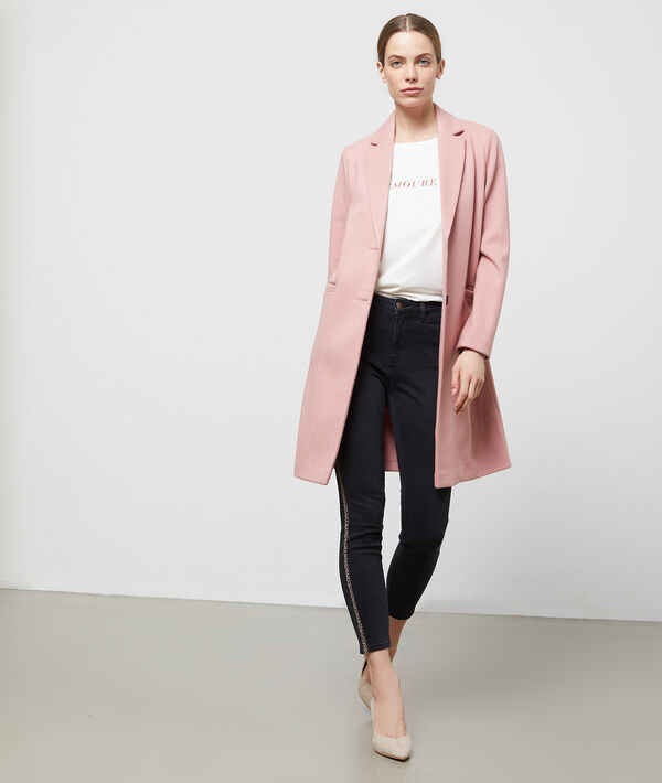 Manteau masculin vieux rose.