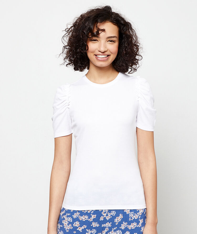 T-shirt manches gigot terre.