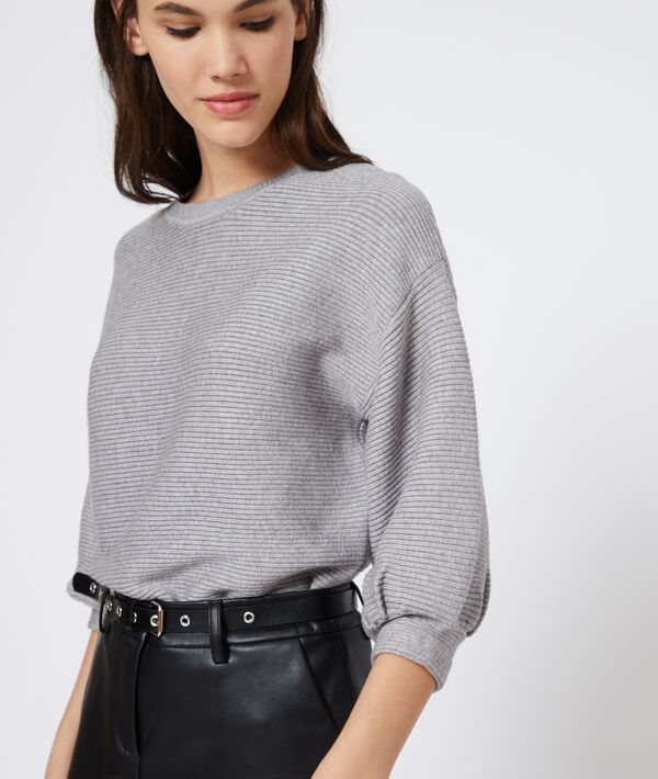 Pull côtelé à manches larges Pull côtelé à manches larges