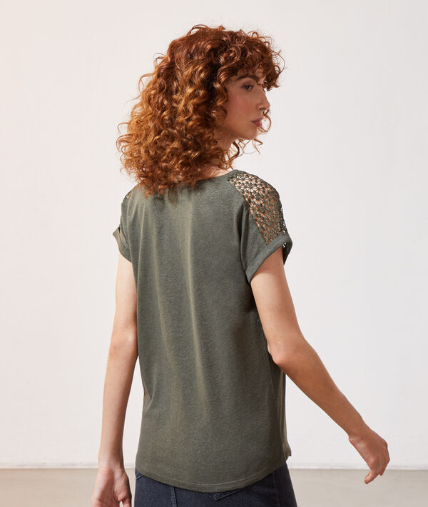 T-shirt détail dentelle T-shirt détail dentelle