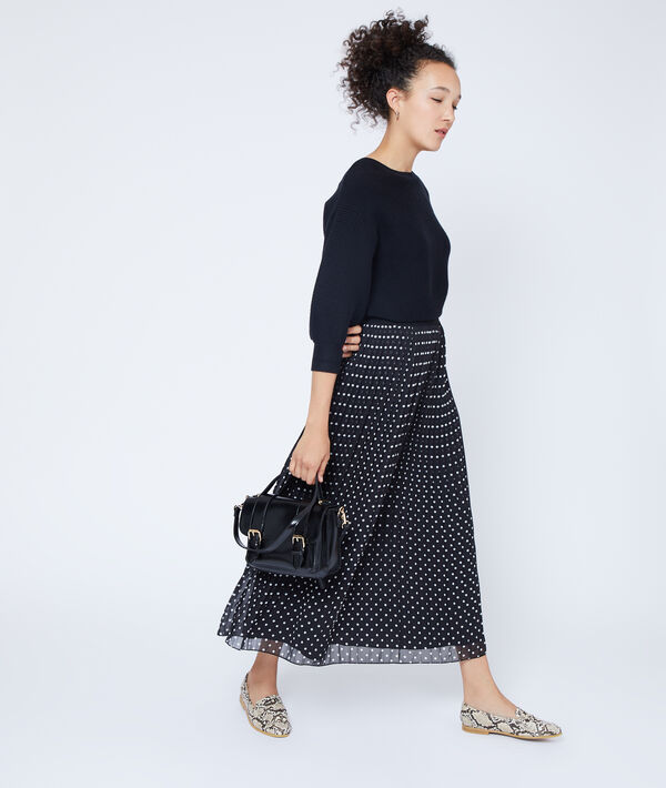 Sac cartable verni noir.