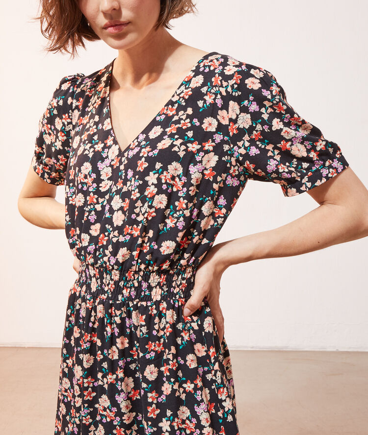Robe longue imprimé fleuri NOIR ETAM