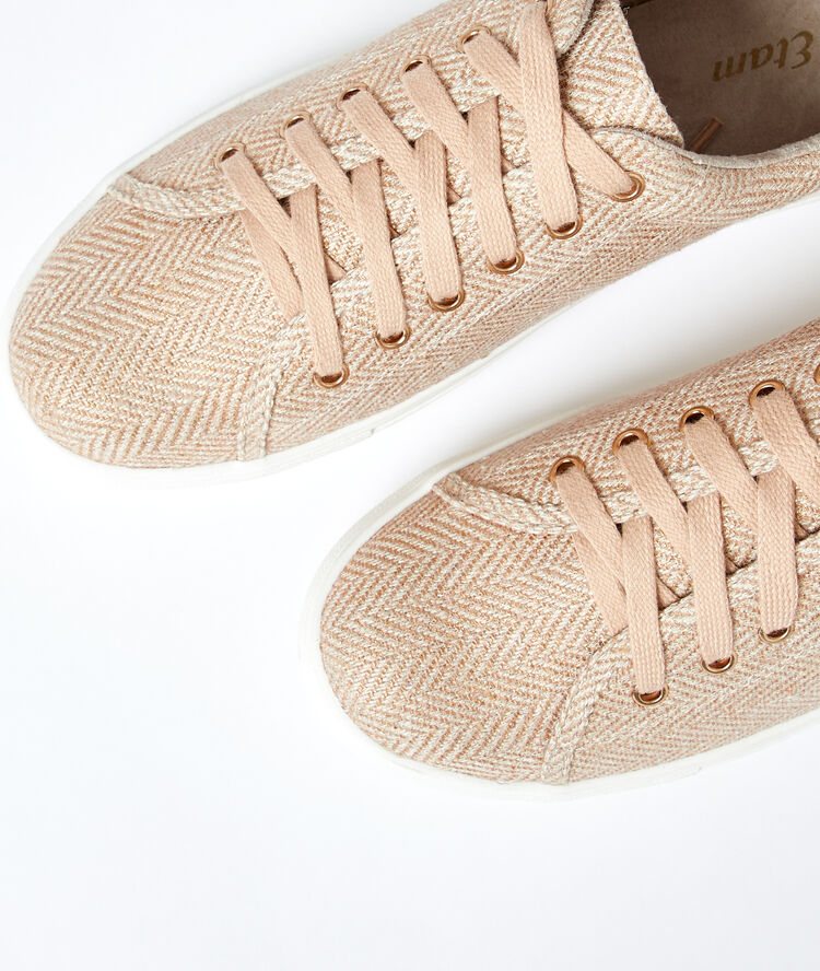 Baskets en lin blush.