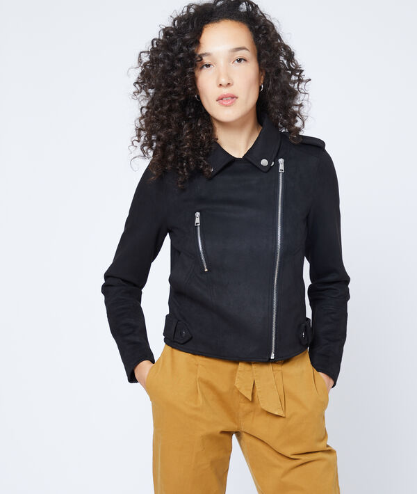 Veste de biker effet daim Veste de biker effet daim