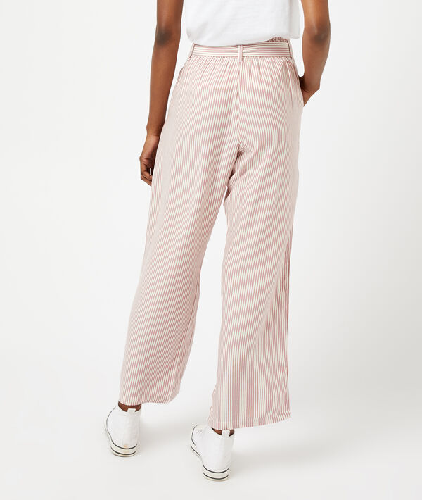 Pantalon large à rayures Pantalon large à rayures
