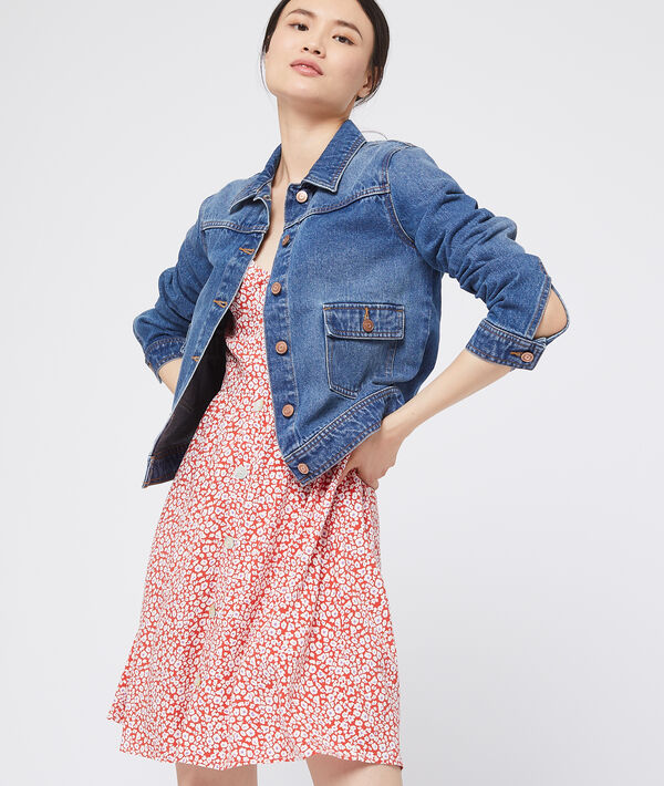 Veste en jean brut.