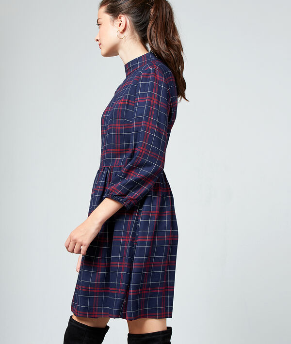 Robe dos noué à carreaux Robe dos noué à carreaux