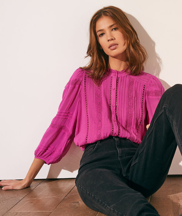 Chemise avec détails en dentelle Chemise avec détails en dentelle