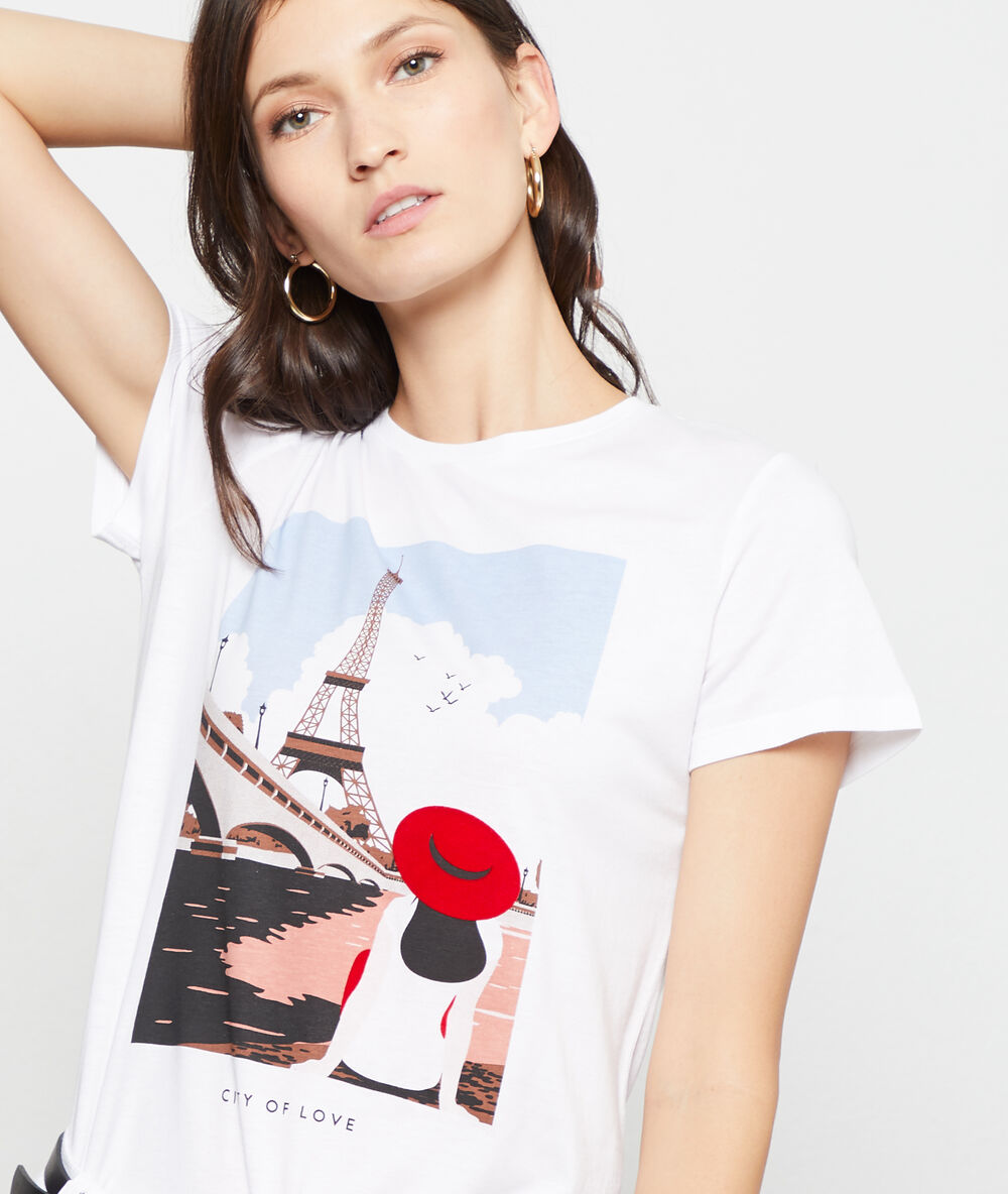 T-shirt "city of love" blanc.